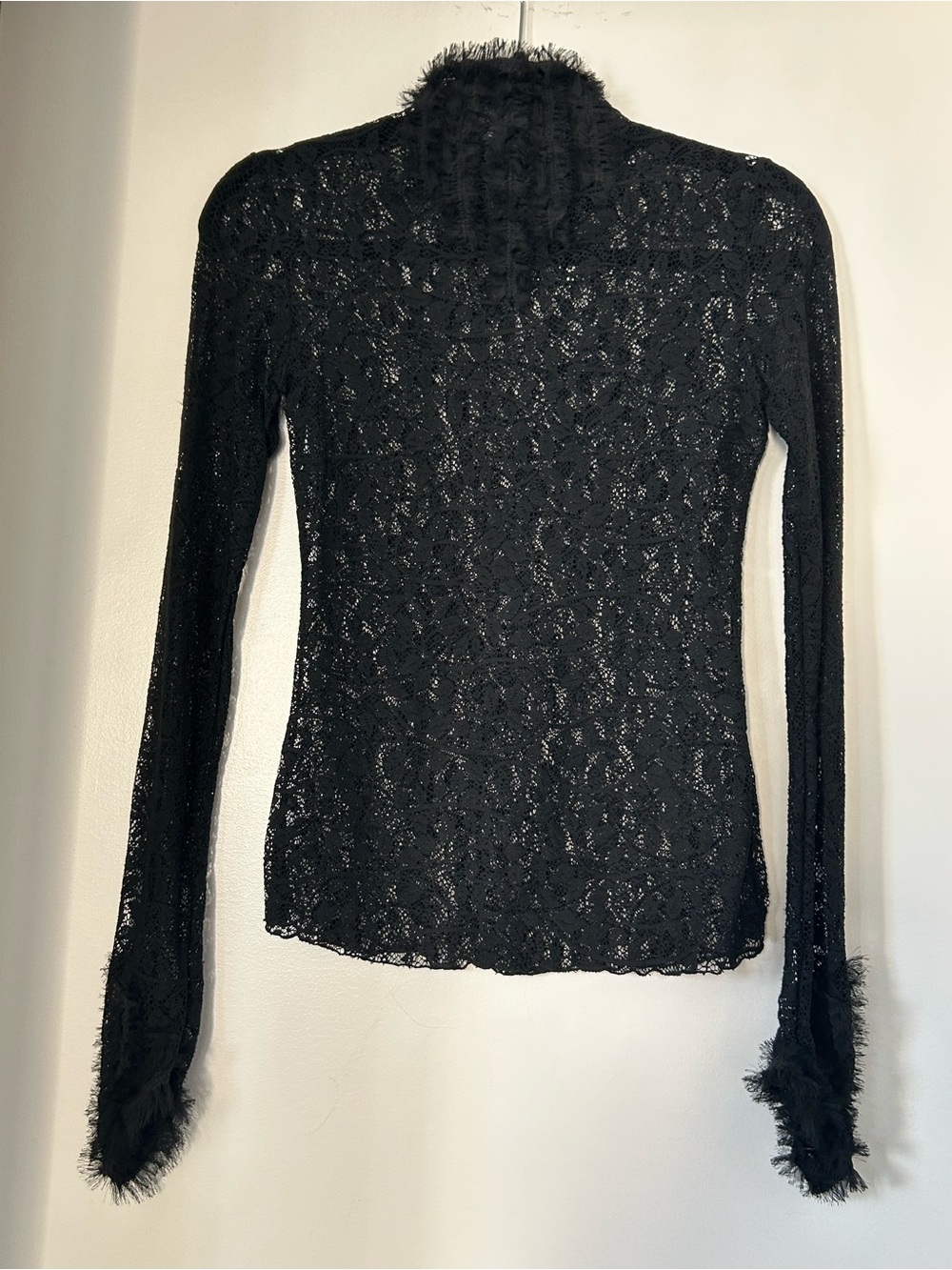 Lip Service Blacklist Nuptial Bites Lace Long-Sleeve Top - Sz S